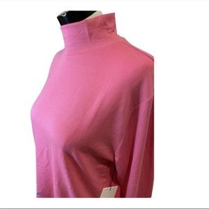 Something Navy soft cuddly mock neck pink top Oversized XS